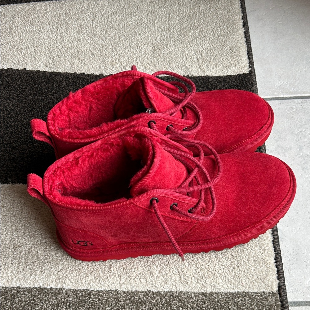 UGG Men's Vibrant Red Suede Boots
